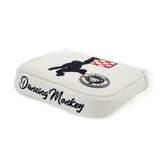 White Dancing Monkey Ping Mallet Putter Head cover | 19th Hole Custom Shop
