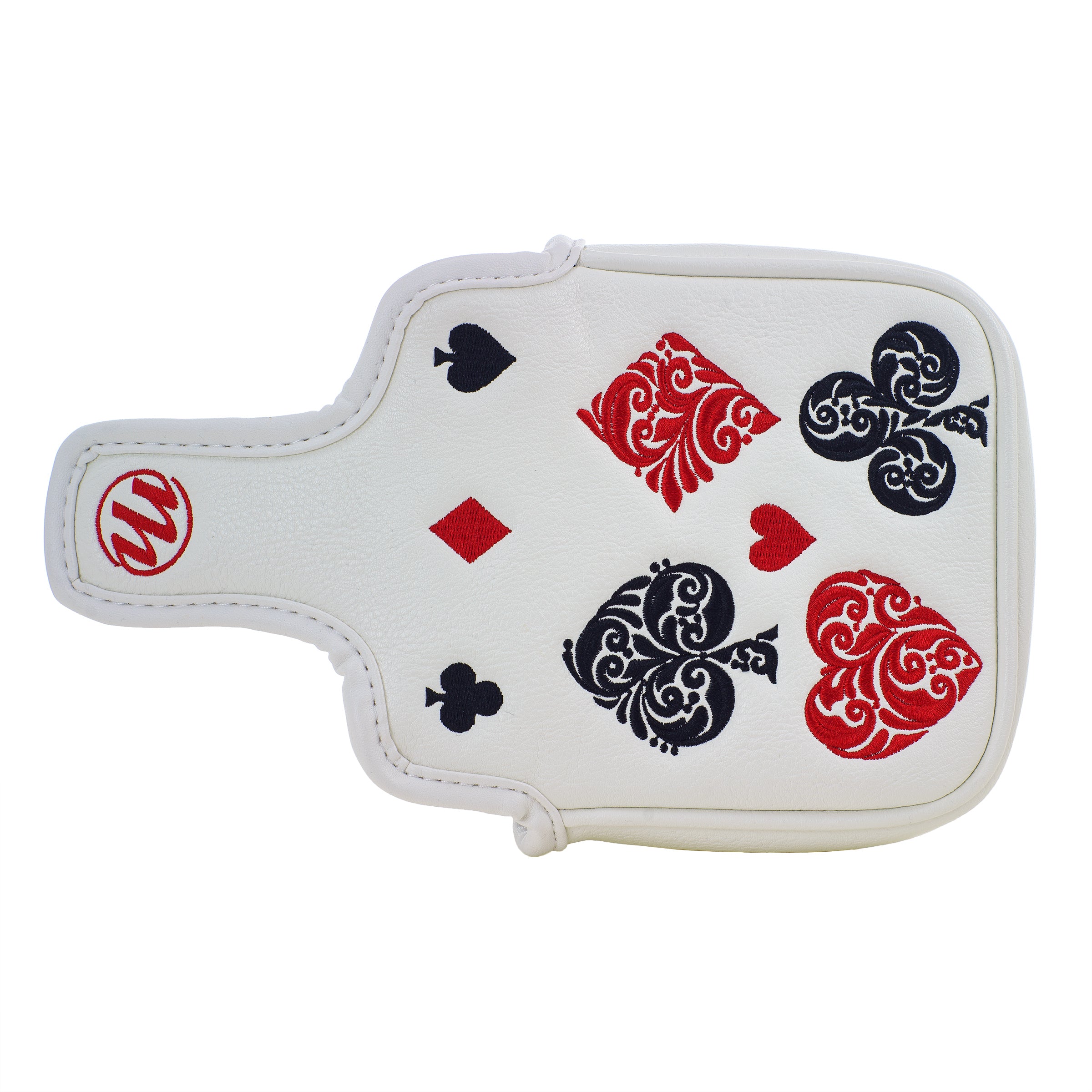 White Playing Card Golf Mallet Putter Headcover | 19th Hole Custom Shop ...