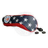US Flag Stars and Stripes Fairway Metal Woods Head Cover, Blue/Red/White