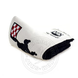 White Dancing Monkey Benttinardi Blade & Mid Mallet Putter Head cover | 19th Hole Custom Shop