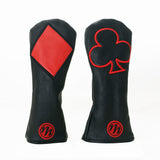 Black Playing Card Golf Hybrid Head covers | 19thHoleCustomShop