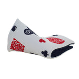 White Playing Card Suite Ping Blade Mid Mallet Putter Head cover | 19th Hole Custom Shop