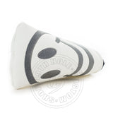 White Smile Face Cleveland Blade and Mid Mallet Putter Head Cover | 19th Hole Custom Shop