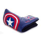 Blue Captain America Magnetic Blade & Mid Mallet Putter Head Cover | 19th Hole Custom Shop
