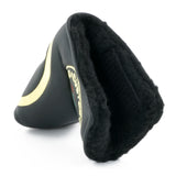 Black Smile Face Blade and Midsize Mallet Putter Head Cover. Fluff Lining. Strong Closure | 19th Hole Custom Shop
