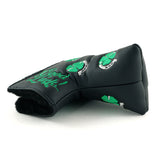 Black Clover & Horseshoe Cobra Blade & Mid Mallet Putter Head Cover | 19th Hole Custom Shop