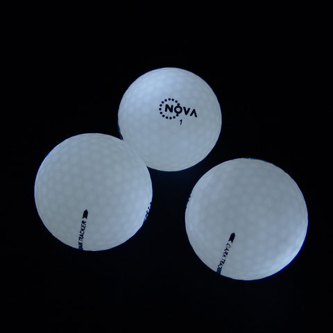 Dark Tracker LED Light-up Golf Ball, White, 3-pack